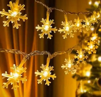 Snowflake String Fairy Lights – 14 LED  for Christmas