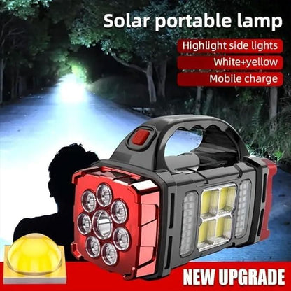 Multifunctional Solar Flashlight with USB Charging