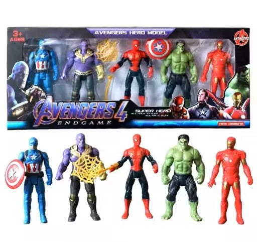 Avengers Superhero Action Figure Toy - Set of 5