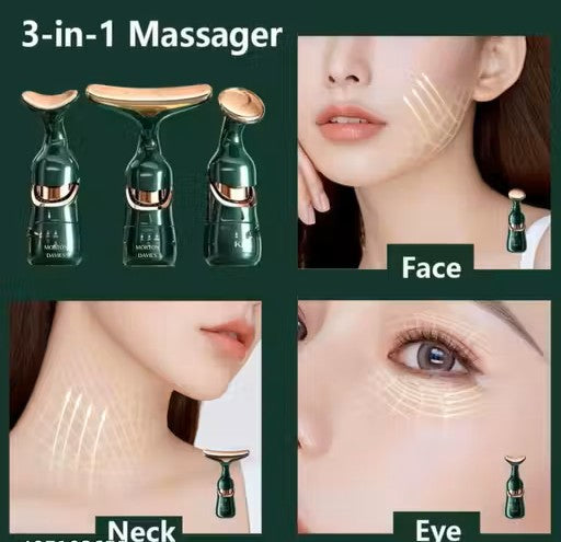 3 in 1 Anti Wrinkles Face Neck Eyes Massager