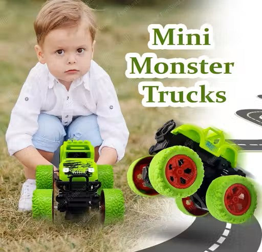 Truck Toy Friction Powered (Set of 4, Multicolor)