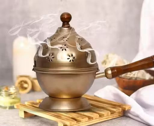 Metal Incense Burner Loban Dani Dhoop